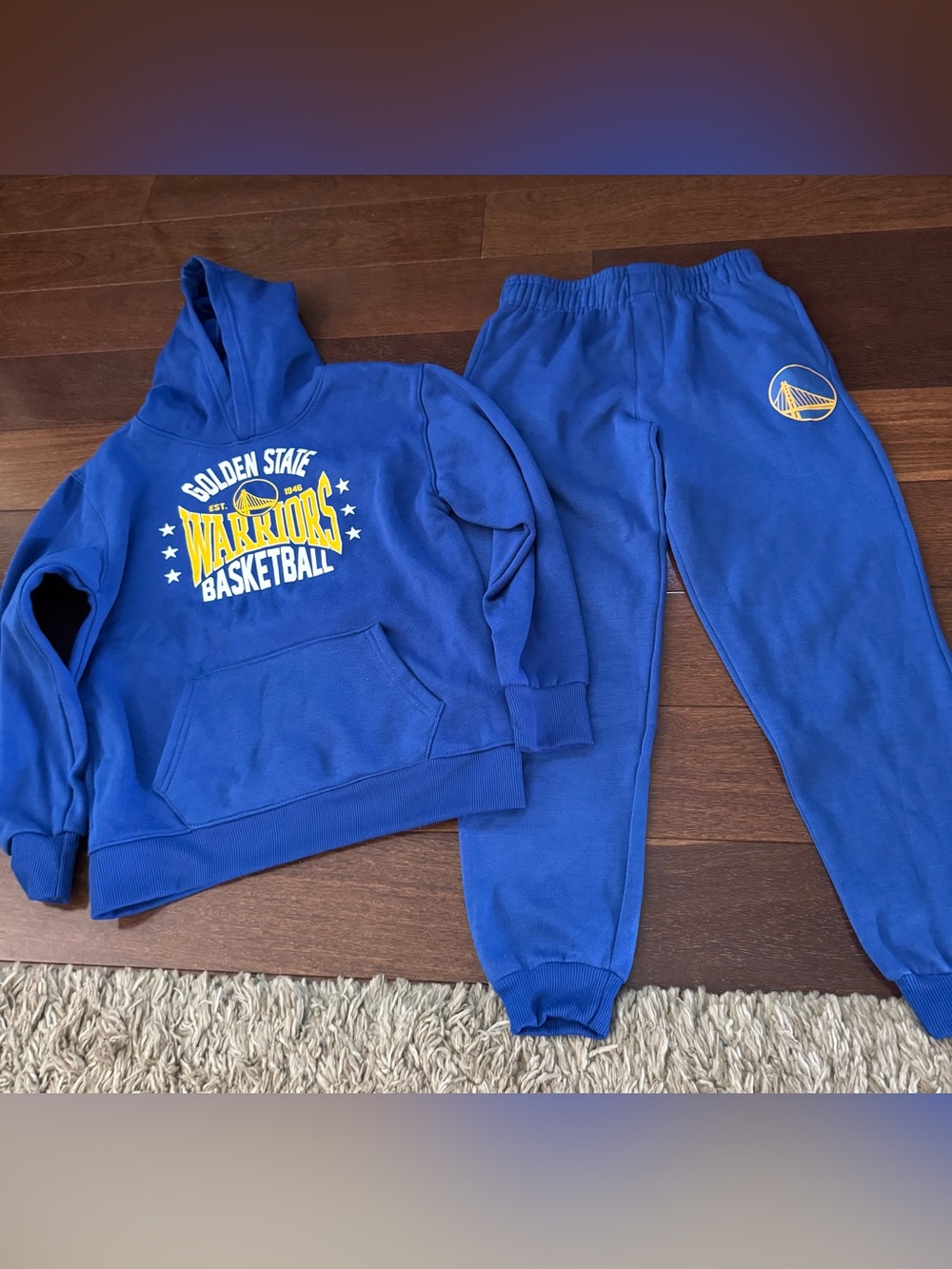 NBA Golden State Warriors Blue Hoodie and Jogger Set